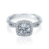 Verragio 14K White Gold Round Diamond Center Halo Engagement Ring Renaissance-918CU7