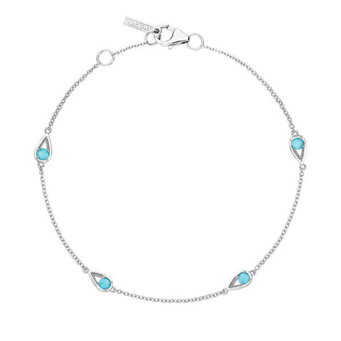Tacori 4-Station Open Crescent Bracelet with Turquoise SB23248