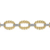 Gabriel & Co. 14K White-Yellow Gold Diamond Bujukan Link Tennis Bracelet TB4629M45JJ