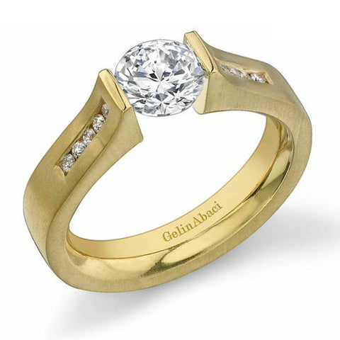 Gelin Abaci 14K Yellow Gold Diamond Ring TR-221A