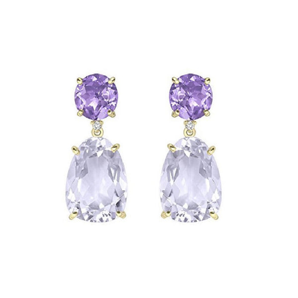 Vianna Brasil 18K Yellow Gold Amethyst Earrings Y1196PAA.E1