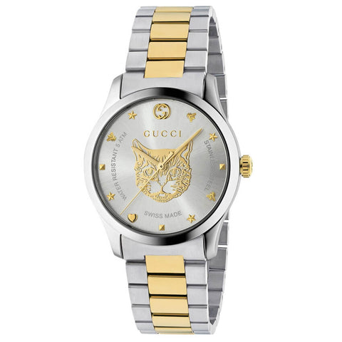 Gucci G-Timeless 38MM Two Tone Women's Watch YA1264074