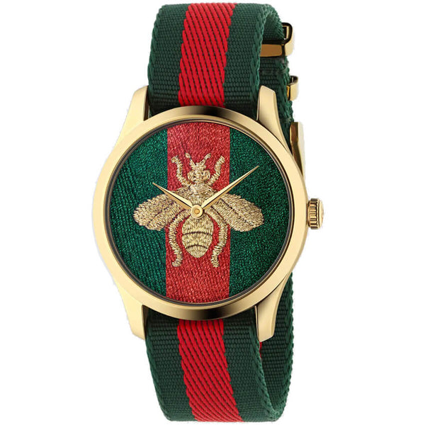 Gucci G-Timeless 38mm Green & Red Gold Bee Watch YA126487A