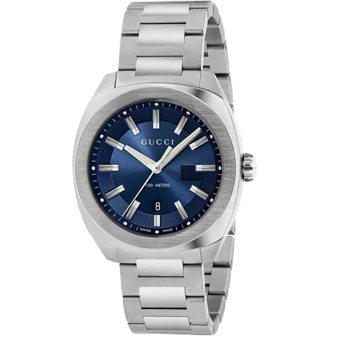 Gucci GG2570 41mm Dark Blue Dial Stainless Steel Watch YA142303