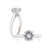 A.JAFFE 18K White Gold Solitaire Engagement Ring MECRD2543/108