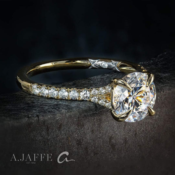 A.Jaffe 18K Yellow Gold Engagement Ring MECRD2732