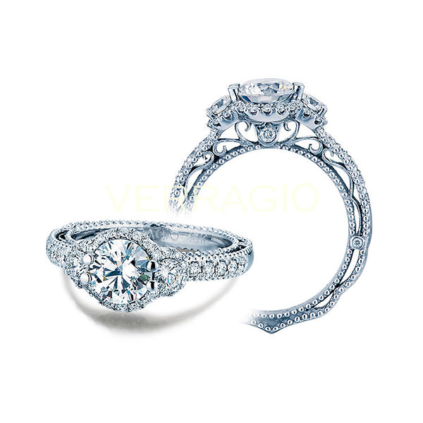 Verragio 18K White Gold Diamond Engagement Ring VENETIAN-5025R