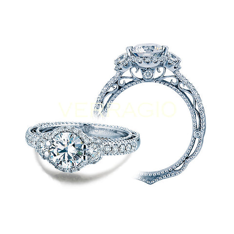 Verragio 18K White Gold Diamond Engagement Ring VENETIAN-5025R