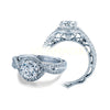 Verragio 18K White Gold Round Center Diamond Engagement Ring VENETIAN-5026