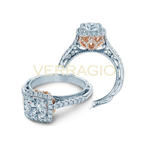 Verragio 18K White & Rose Gold Engagement Ring VENETIAN-5061CU-TT