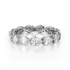 Michael M CROWN 18K White Gold Pear Shape Eternity Wedding Band B329