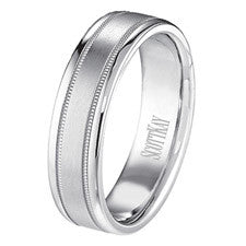 ScottKay 14K White Gold Classic Men's Wedding Band C0368C60W6