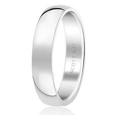 Scott Kay 14K White Gold Mens Classic Band C0774