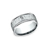 Benchmark Comfort-Fit Hammered-finished Center Milgrain Carved Design band CF158309