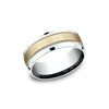Benchmark Comfort-Fit 14K White & Yellow Gold 8mm Men's Wedding Band CF208013S14KWY