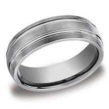 Benchmark Satin-finished Tungsten Men's Wedding Band CF57444TG