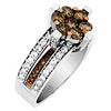 Sandra Biachi 14K White Gold Cafe & White Diamond Ring CH346