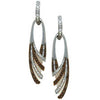 Sandra Biachi 14K White Gold White & Cafe Diamond Earrings CH819