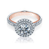 Verragio Double Row Halo Diamond Engagement Ring COUTURE-0425R-TT