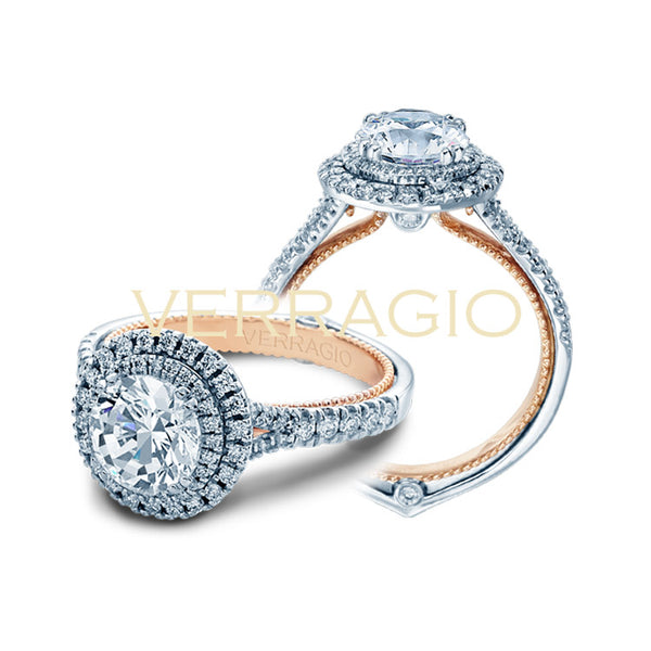 Verragio Double Row Halo Diamond Engagement Ring COUTURE-0425R-TT