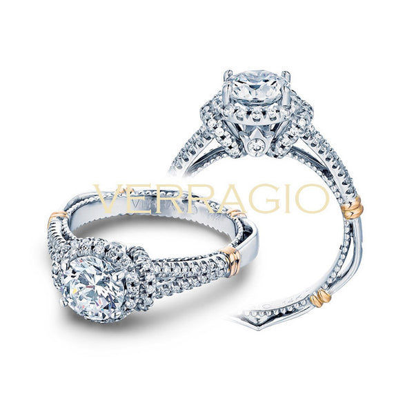 Verragio Parisian Halo Split Band Diamond Engagement Ring PARISIAN-117R