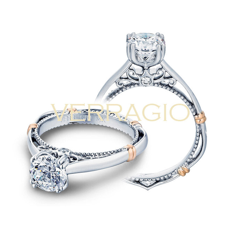 Verragio 18k Gold Diamond Halo Setting Parisian Engagement Ring Semi Mount  | eBay