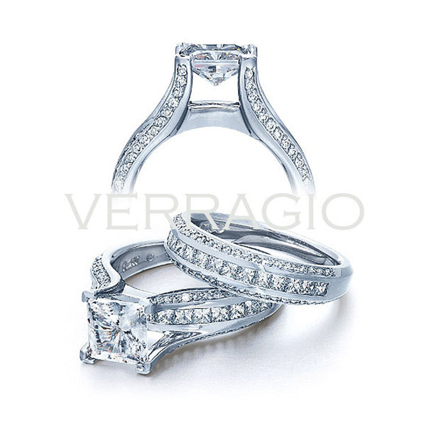 Verragio 3 Row Channel Princess Cut Diamond Engagement Ring CLASSICO-0262