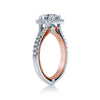 Verragio 18K Two Tone Cushion Halo Diamond Engagement Ring COUTURE-0424CU-TT