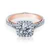 Verragio 18K Two Tone Cushion Halo Diamond Engagement Ring COUTURE-0424CU-TT