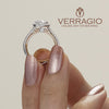 Verragio Cushion Halo Round Diamond Center Engagement Ring COUTURE-0449CU-2WR