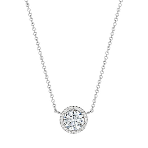 Tacori 18K White Gold Diamond Bloom Necklace FP67065