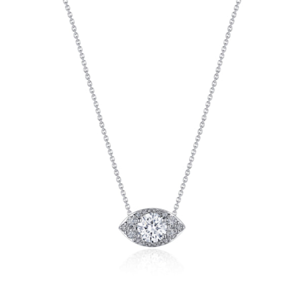 Tacori 18K White Gold 17" Marquise Bloom Diamond Necklace FP811HRDMQ65