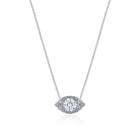 Tacori 18K White Gold 17" Marquise Bloom Diamond Necklace FP811HRDMQ65