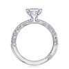Tacori Platinum Petite Crescent Princess Engagement Ring HT2546PR65