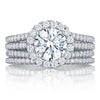 Tacori Petite Crescent Platinum Diamond Engagement Ring HT2551RD7
