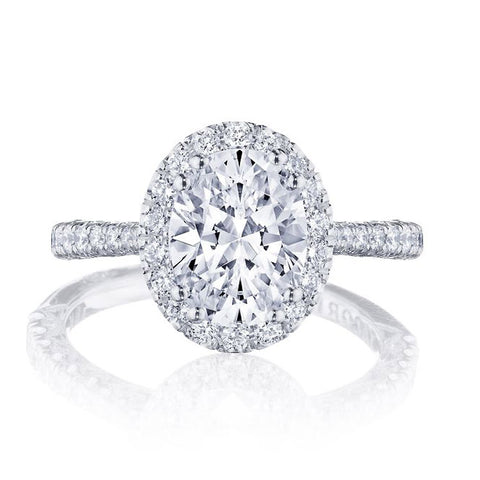 Tacori Petite Crescent Oval Center Diamond Engagement Ring HT2571OV9X7