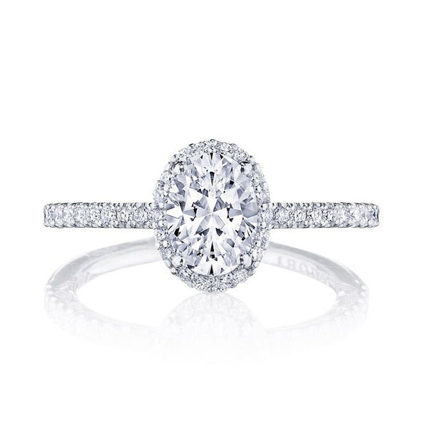 Tacori Petite Crescent Oval Center Diamond Engagement Ring HT257215OV8X6W