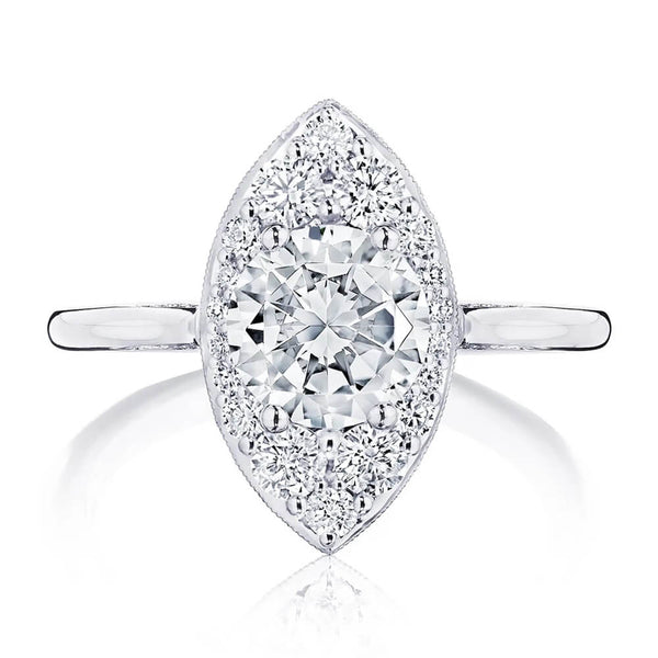 Tacori Round Marquise Bloom Engagement Ring HT2575RDMQ65