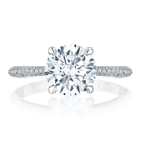 Tacori 18K White Gold 1/2 Way Round Solitaire Engagement Ring HT2581RD65