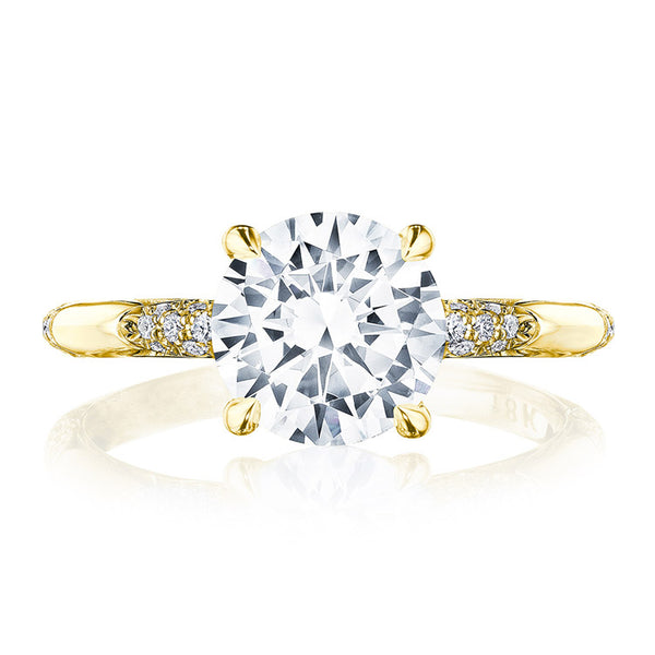 Tacori 18K Yellow Gold 1/2 Way Round Solitaire Engagement Ring HT2582RD75Y