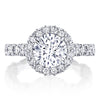 Tacori RoyalT Platinum Round Bloom Engagement Ring HT2653RD85