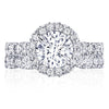 Tacori RoyalT Platinum Round Bloom Engagement Ring HT2653RD85