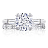 Tacori Platinum Round 3-Stone Engagement Ring HT2657RD9
