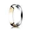 Benchmark 14k Yellow Gold and Argentium Silver Wedding Band IBCF15514KYSV