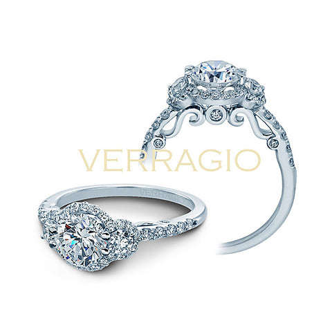 Verragio 18K White Gold Diamond Engagement Ring Insignia-7049D