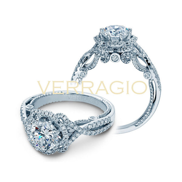Verragio 18K White Gold Twisted Diamond Engagement Ring INSIGNIA-7087R