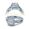 Verragio 18K White Gold Cushion Halo Engagement Ring INSIGNIA-7069CU
