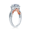 Verragio 14K White & Rose Gold Twisted Diamond Band Engagement Ring INSIGNIA-7086R-TT