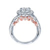 Verragio 14K White & Rose Gold Twisted Diamond Band Engagement Ring INSIGNIA-7086R-TT