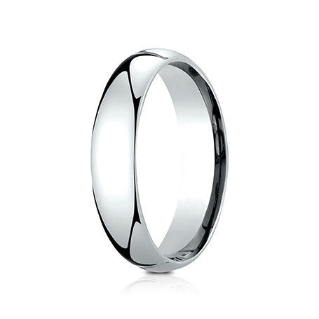 Benchmark Men's 14K White Gold 5mm Comfort-Fit Domed Profile Wedding Band LCF150W